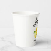 Wasserfarben Lemons Pinselschrift Limoncello Pappbecher (Rechts)