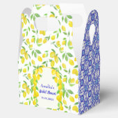 Wasserfarben Lemons Positano Amalfi Tile Bridal Sh Geschenkschachtel (Geöffnet)