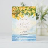 Wasserfarben Lemons Probe Abendessen Einladung (Stehend Vorderseite)