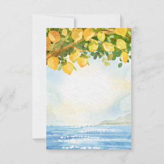 Wasserfarben Lemons Probe Abendessen Einladung (Rückseite)