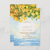 Wasserfarben Lemons Probe Abendessen Einladung (Vorne/Hinten)