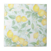 Wasserfarben Lemons Soft Pastel Lemon Fliese (Vorderseite)