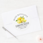 Wasserfarben Lemons Wedding Liebe Limoncello Runder Aufkleber (Umschlag)