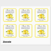 Wasserfarben Lemons Wedding Limoncello Quadratischer Aufkleber (Blatt)