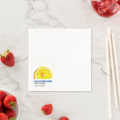 Wasserfarben-Lemonscheibe-Baby-Shower Serviette (Beispiel)