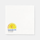 Wasserfarben-Lemonscheibe-Baby-Shower Serviette (Vorderseite)