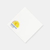 Wasserfarben-Lemonscheibe-Baby-Shower Serviette (Ecke)