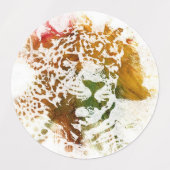 Wasserfarben - Leopard Etiketten (Design 1)