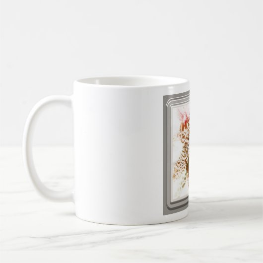 Wasserfarben - Leopard Kaffeetasse (Links)