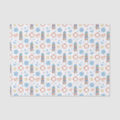 Wasserfarben-Leuchtturm Seidenpapier (Vorderseite)