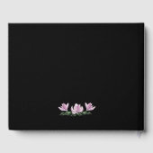 Wasserfarben Lila Blumenblatt Hochzeitsbuch Gästebuch (Rückseite)