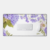 Wasserfarben Lila Hydrangeas Floral Personalisiert