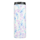 Wasserfarben Lila Laurels Foliage mit Initial Thermosbecher (Rückseite)