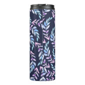 Wasserfarben Lila Laurels Foliage mit Initial Thermosbecher (Rückseite)