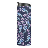 Wasserfarben Lila Laurels Foliage mit Initial Thermosbecher (Nach rechts gedreht)