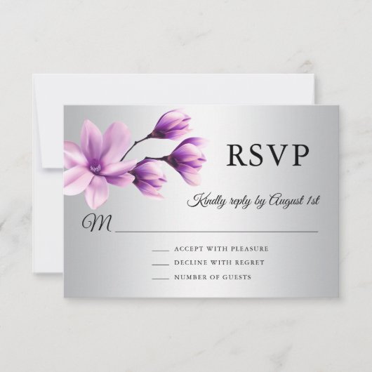 Wasserfarben Lila Lavendel RSVP Karte (Vorderseite)