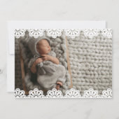 Wasserfarben Lila Mädchen Geburtserklärung Einladung (Rückseite)