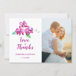 Wasserfarben Lila Orchid Blumenzwiebeln Vielen Dan Dankeskarte