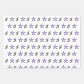 Wasserfarben Lila Rosa Blume Flora Blätter Boho (Vorderseite 3)