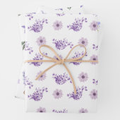 Wasserfarben Lila Rosa Blume Flora Blätter Boho (Beispiel)