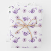 Wasserfarben Lila Rosa Blume Flora Blätter Boho (Beispiel)