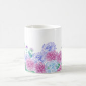 Wasserfarben Lila und Blaue Hydrangeas Kaffeetasse (Mittel)