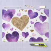 Wasserfarben, Lila und Goldfarben - Kunst Seidenpapier (Handwerk)