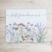 Wasserfarben-Lila Wildblume - Zitat Fleecedecke