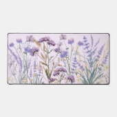 Wasserfarben-Lila Wildblume - Zitat Schreibtischunterlage (Vorderseite)