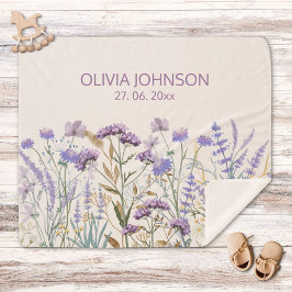 Wasserfarben-Lila Wildblume - Zitat Sherpadecke