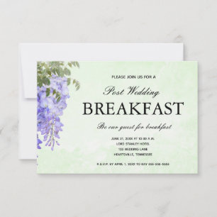Wasserfarben Lila Wisteria Hochzeitsfrühstück RSVP Karte