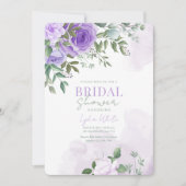 Wasserfarben-Lilac-Brautparty, Lavendel-Dusche Einladung (Vorderseite)