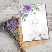 Wasserfarben-Lilac-Brautparty, Lavendel-Dusche Einladung