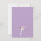 Wasserfarben Lilacs & Calligraphy Lavender Wedding Save The Date (Rückseite)
