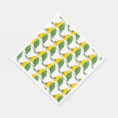 Wasserfarben Limes Handgemalt Gemustert Serviette (Ecke)