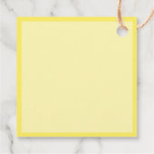 Wasserfarben Limoncello Dank Square Gelb Geschenkanhänger (Rückseite)