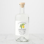 Wasserfarben Limoncello Liquo Flaschen Labels Alkoholflaschenetikett (Vorderseite)