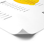 Wasserfarben Limoncillo Hochzeitstabelle Poster (Ecke)