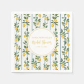 Wasserfarben-Limonen-Junggesellinnen-Abschied Ital Serviette (Vorderseite)