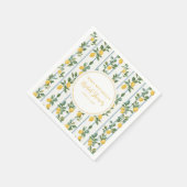 Wasserfarben-Limonen-Junggesellinnen-Abschied Ital Serviette (Ecke)