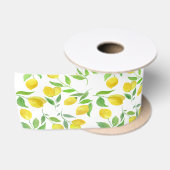 Wasserfarben-Limonen-Muster Satinband (Spule)