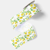 Wasserfarben-Limonen-Muster Satinband (Rückseite)