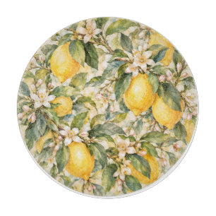 Wasserfarben-Limonengarten-Botanischer Schneidbret Schneidebrett