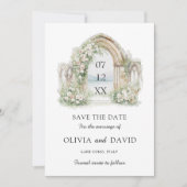Wasserfarben-Location-Hochzeit - Save the Date (Vorderseite)