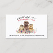 Wasserfarben-Logo-Katze Hund Haustier Visitenkarte (Vorderseite)