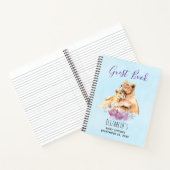 Wasserfarben-Löwe & Cub Kinderdusche Gästebuch Notizblock (Innenseite)