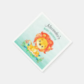 Wasserfarben-Löwenbaby-Dusche Serviette (Ecke)