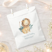 Wasserfarben Löwenprinz Tropische Blätter Geburtst Geschenktütchen (Ausgeschnitten)