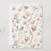 Wasserfarben-Mädchen-Sippe und sehen Einladung (Rückseite)