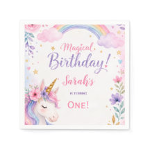 Wasserfarben Magisches Einhorn Geburtstag